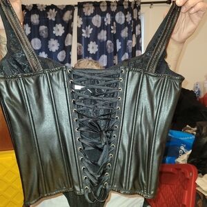 Victoria's Secret Black Lace-Up Corset
